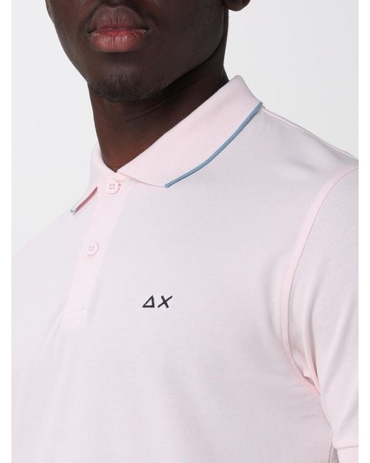 Sun 68 White Cotton Polo Shirt for men
