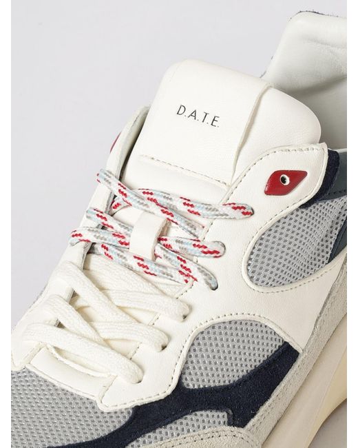 Date White Suede And Mesh Sneakers for men