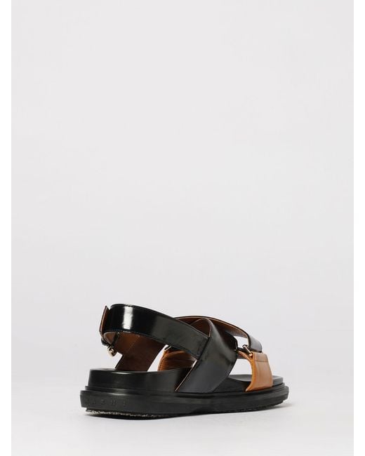 Marni White Leather Sandal