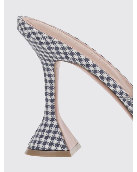 AMINA MUADDI White Lupita Croc-Print Leather Mules