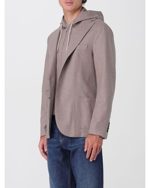 Eleventy Kapuzenjacke mit drei Knöpfen in Gray für Herren