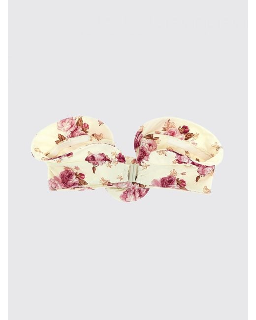 Magda Butrym Multicolor Heart Shaped Bikini Top With Flower