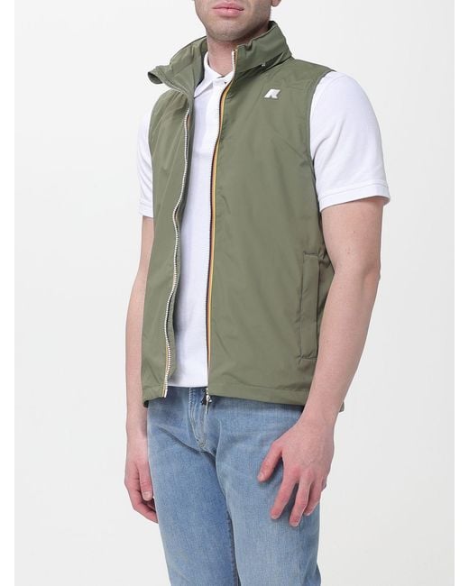 K-Way Green Nylon Vest for men