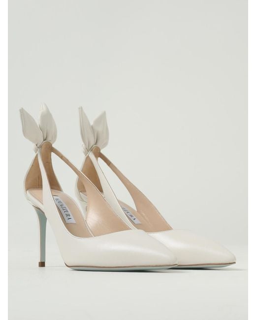 Aquazzura Natural Bow Tie Leather Pumps