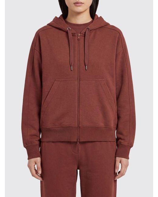 Brunello Cucinelli Red Cotton Hoodie