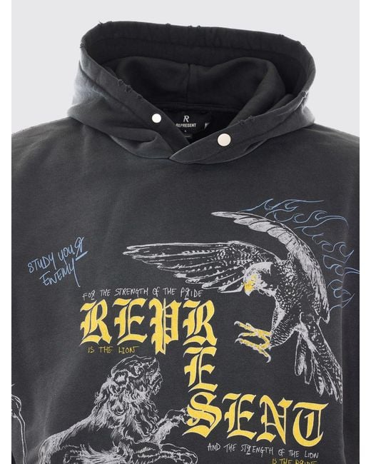 Represent Gray Hooded Sweatshirt for men