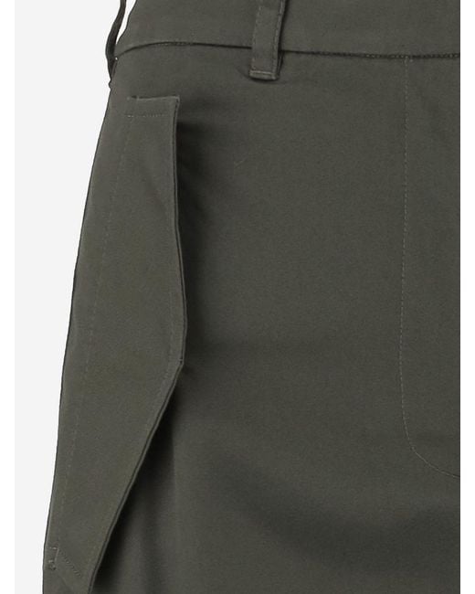 Burberry Green Cotton Cargo Trousers