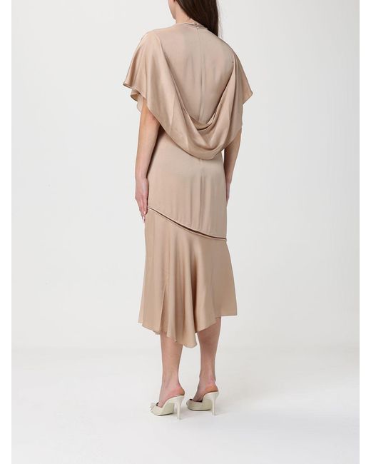 Fabiana Filippi Natural Asymmetric Viscose Dress