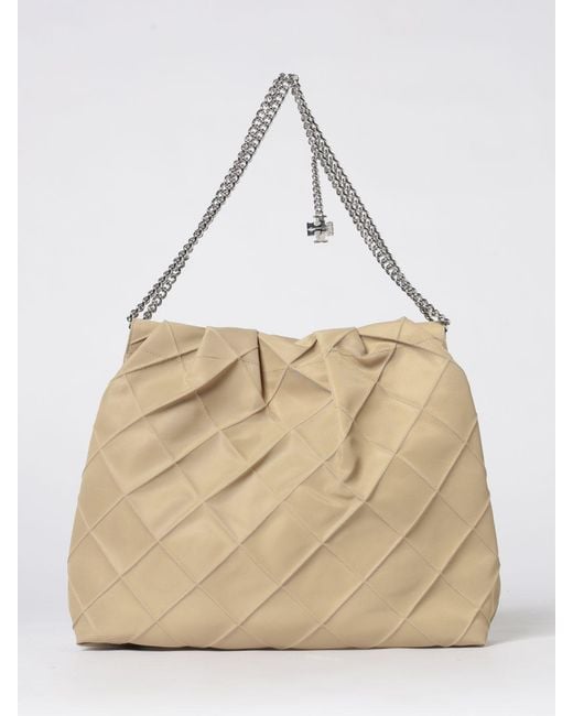 Tory Burch Natural Fleming Quilted Nylon Bag