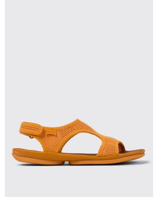 Camper Orange Flat Sandals