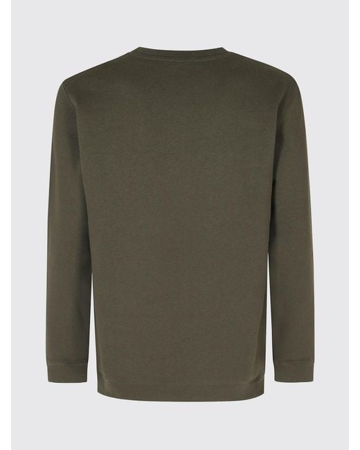 Dondup Green Cotton Crewneck Jumper With Contrast Logo for men