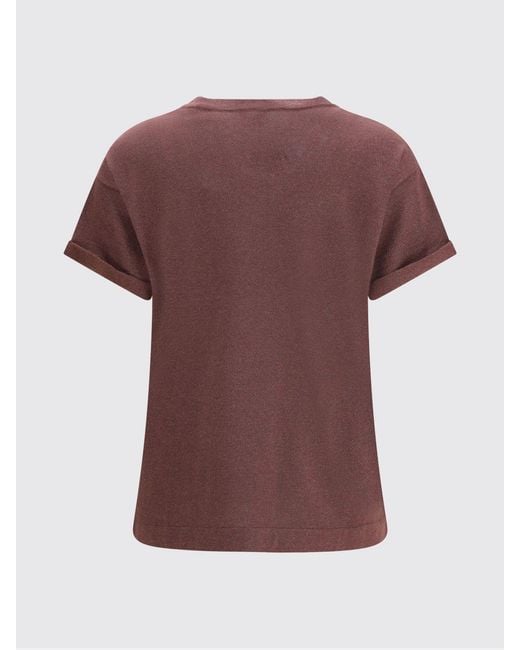 Brunello Cucinelli Red Nylon T-Shirt
