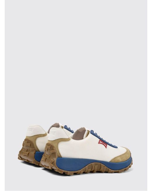 Camper White Drift Trail Recycled Fabric And Suede Sneakers for men