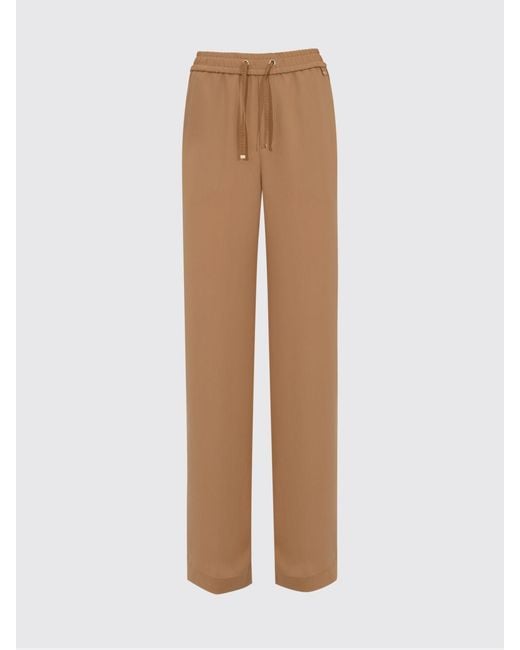 Herno Natural High-Waisted Jersey Palazzo Trousers With Drawstring