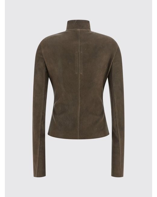 Rick Owens Green Leather Jacket