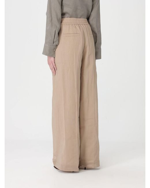 Brunello Cucinelli Natural Cotton Palazzo Trousers
