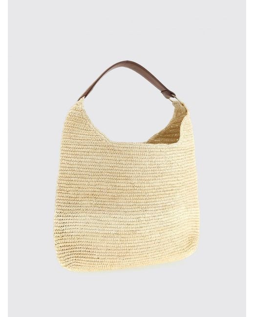 Maison Michel Natural Shoulder Bag