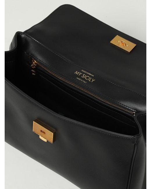 Dolce & Gabbana Black Dolce &Amp Gabbana My Sicily Calf Leather Handbag