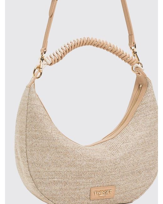 Twinset Natural Raffia Hobo Bag