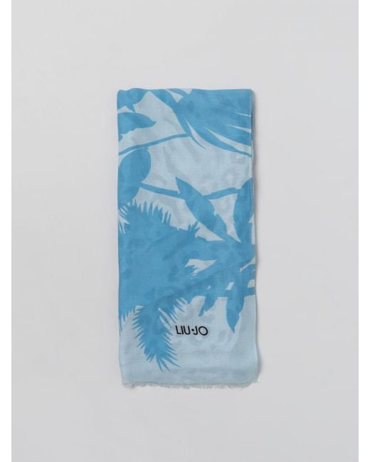 Sciarpa in modal stampato di Liu Jo in Blue
