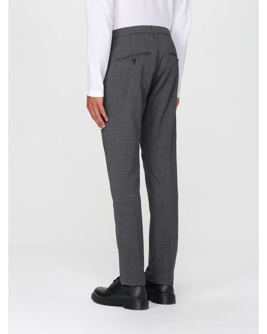 Dondup Gray Wool Blend Tailored Trousers for men
