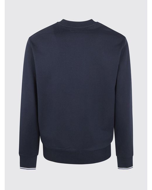 Fred Perry Blue Cotton Sweatshirt for men