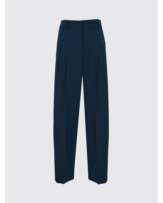 Patrizia Pepe Blue Viscose Blend Wide Leg Pants