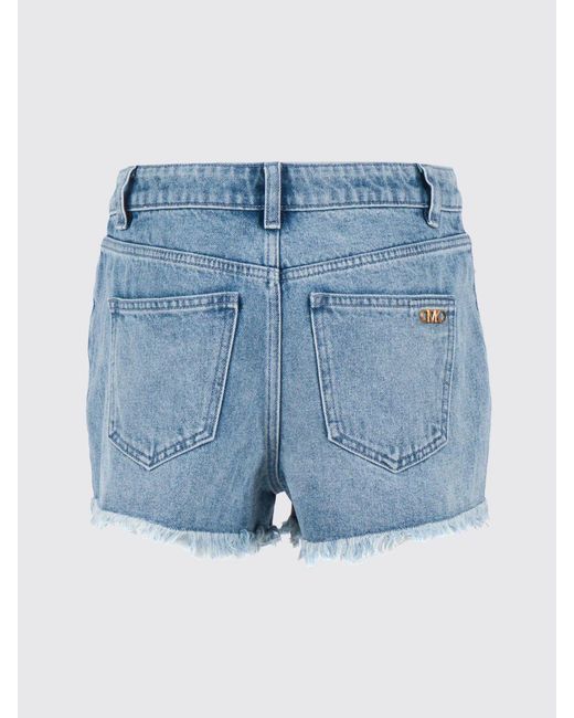 Michael Kors Blue Cotton Denim Shorts