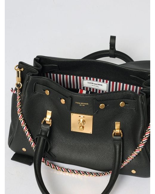 Thom Browne Black Mrs.Thom Grained Leather Bag