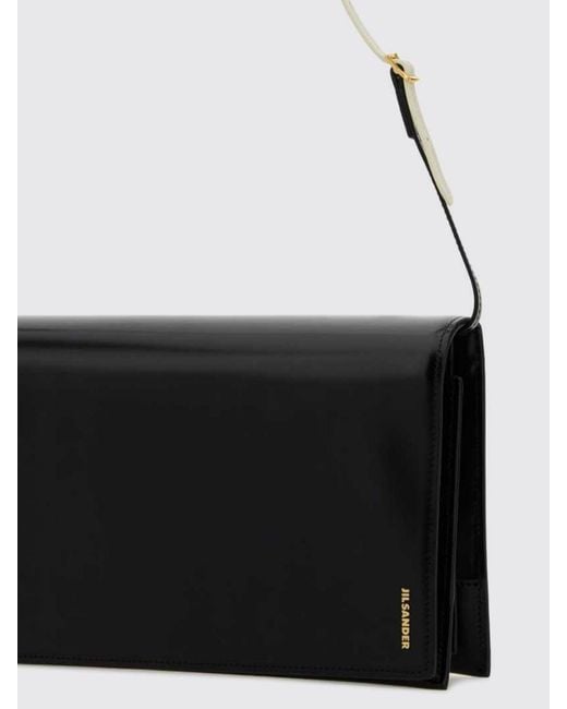 Jil Sander Black Leather File Bag