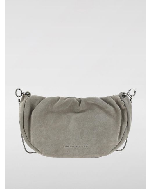 Brunello Cucinelli Gray Schultertasche Damen