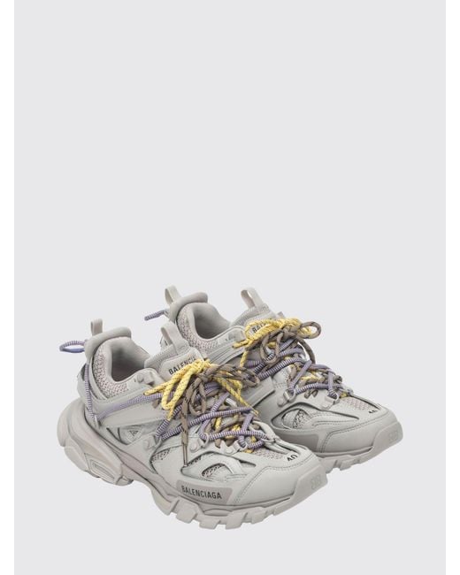 Balenciaga White Track Trail Mesh And Rubber Sneakers