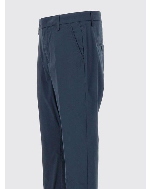 Dondup Blue Cotton Blend Chino Trousers for men