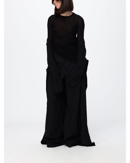 Rick Owens Black Slim Fit Long-Sleeved Top