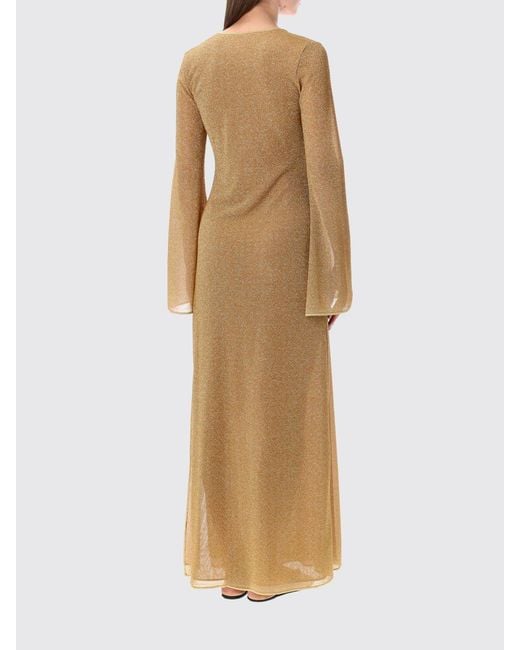 Oseree Natural Lurex Long Dress