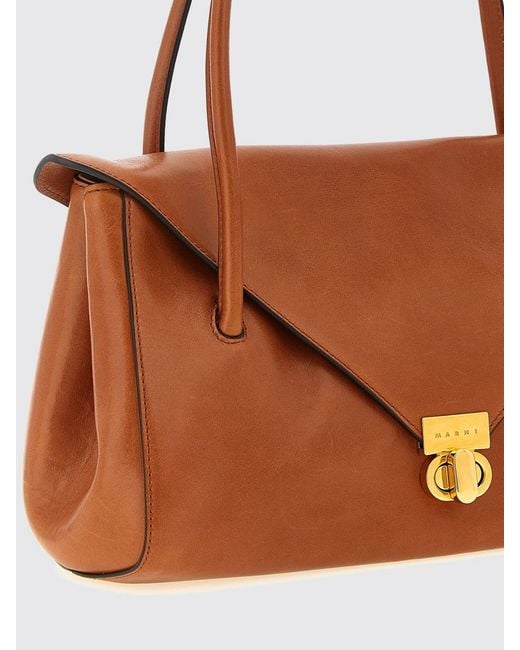 Marni Brown Aube E/W Shoulder Bag