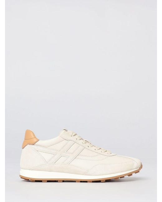 Hogan White Athletic Leather Sneakers