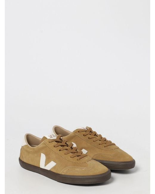 Veja Brown Volley Suede Sneakers for men