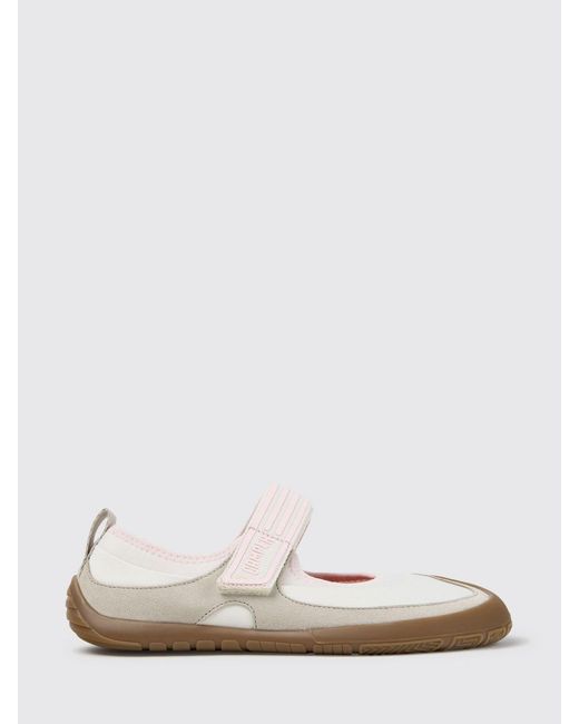 Camper White Two-Tone Peu Path+ Mary Jane Flats