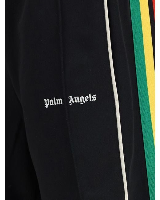 Palm Angels Blue Technical Fabric Jogging Trousers for men