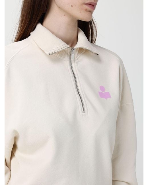 Isabel Marant White Cotton Sweatshirt With Logo