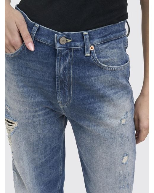 Dondup Blue Distressed Denim Jeans