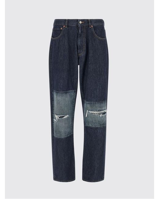 MM6 by Maison Margiela Blue Mid-Rise Straight-Leg Jeans for men