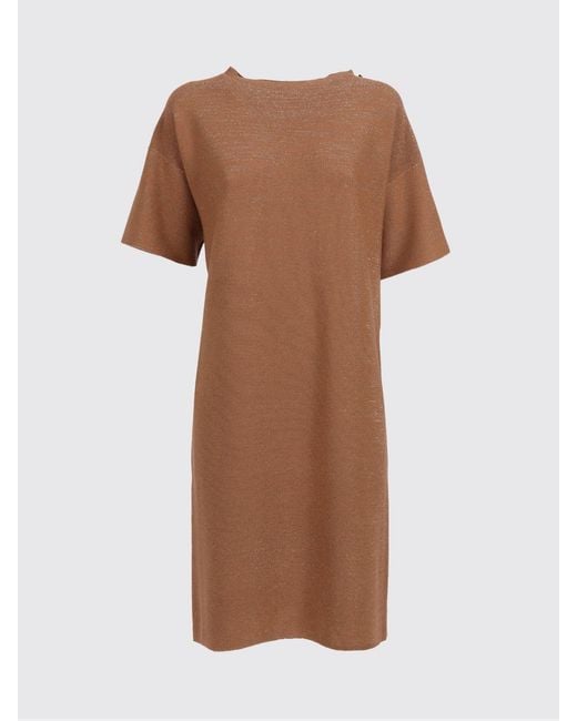 Fabiana Filippi Natural Virgin Wool And Cotton Dress