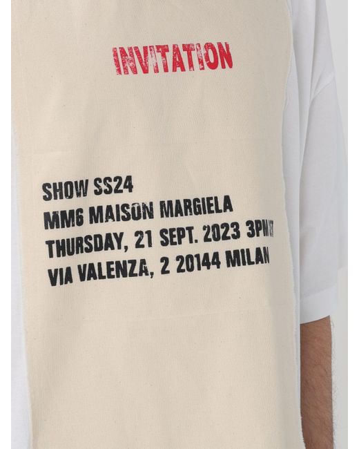 Camiseta MM6 by Maison Martin Margiela de hombre de color White