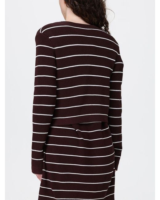 Elisabetta Franchi Black Striped Viscose Cardigan