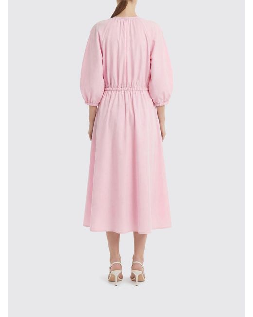 Fabiana Filippi Pink Cotton Midi Dress