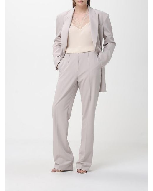 Patrizia Pepe Gray Double Breasted Blazer