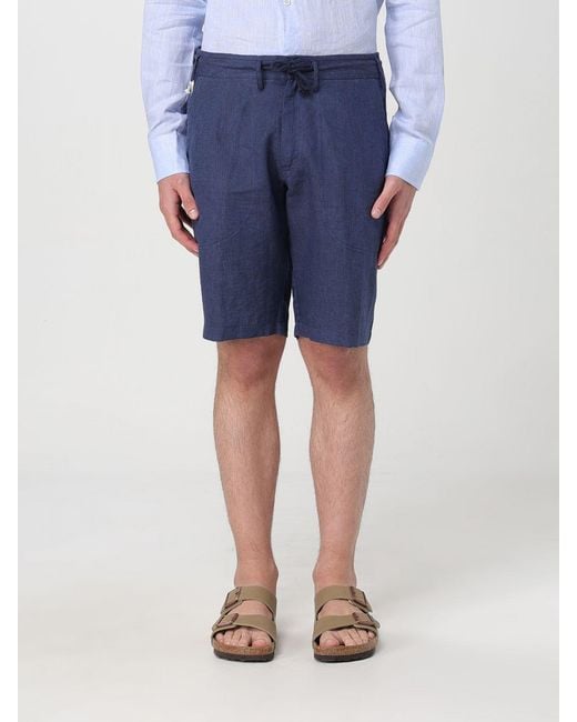 Kampos Blue Linen Shorts for men