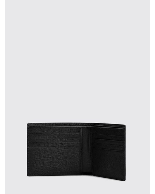 Tod's White T Timeless Grained Leather Wallet for men